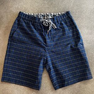 Mens like new FootJoy x Todd Snyder navy plaid shorts Size M